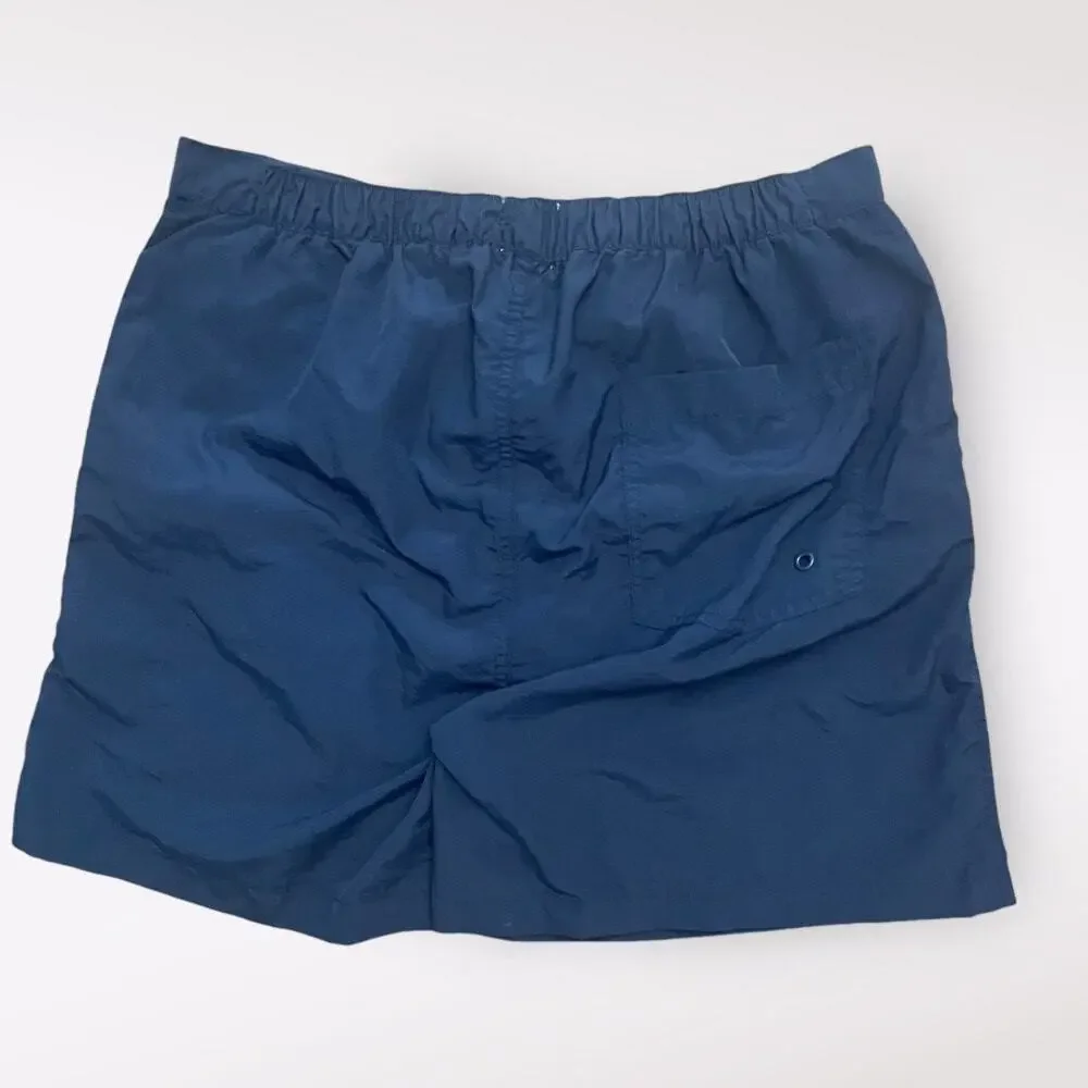 Henry‎ Cotton’s Button Closure Swim Trunks Mens Size Large Navy Swimwear